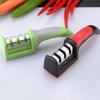 Kitchen Sharpener Speed Grinding Comfortable Grip 3 Stage Slots Non-Slip Safe Efficient  Manual Sharpener for Home