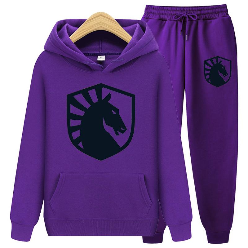 Spring Hoodies Set Sweatshirt+Sweatpants Suit Autumn Winter Warm Tracksuit Sets Women's Classic Hooded Outwear Sets