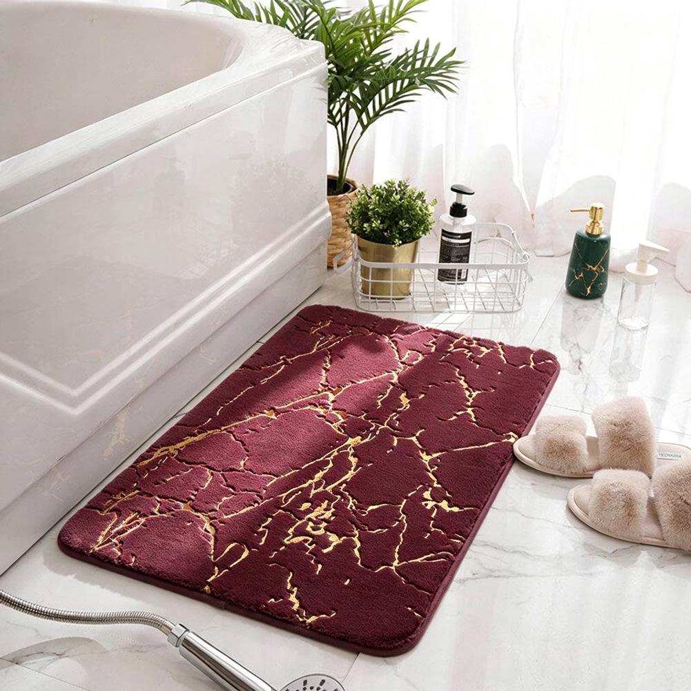 Luxury Non-Slip Bathroom Mat - Easy Clean, High-End Rabbit Hair Design with Suction