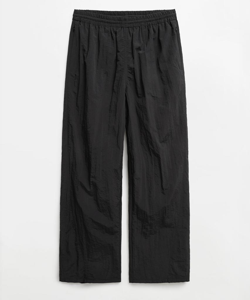 LMOOD Serno Nylon Wide Track Pants Black