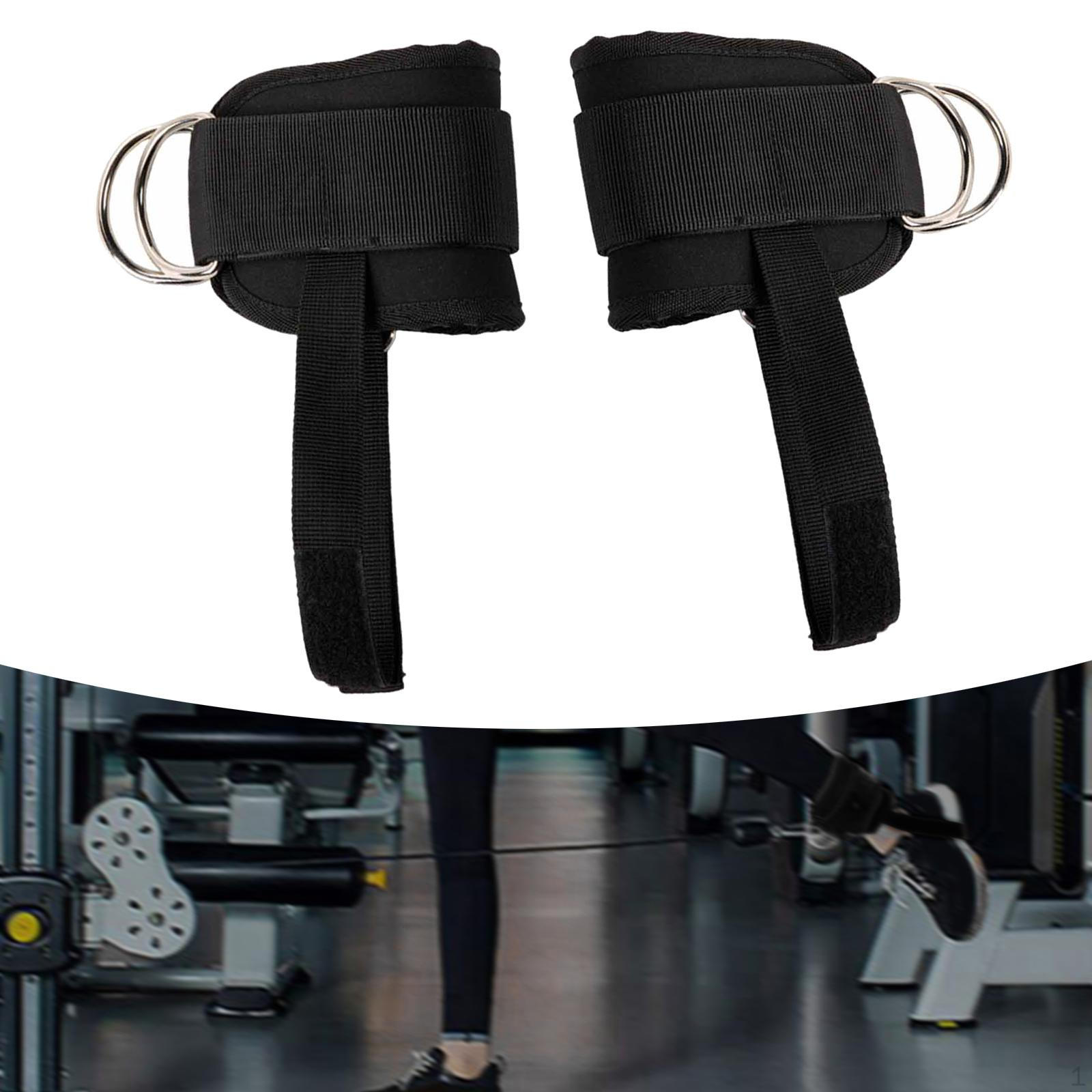 

2 шт. манжета на лодыжку для упражнений на нижнюю часть тела с ремешком для отталкивания чёрный