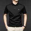 Polo Shirt Men'S Short-Sleeved Seamless Lapel-Neck Printed Business Casual T-Shirt Bottoming Shirt