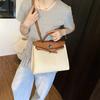 bag large capacity women's big bag 2025 new shoulder tote bag crossbody canvas bag premium sense portable Kelly bag