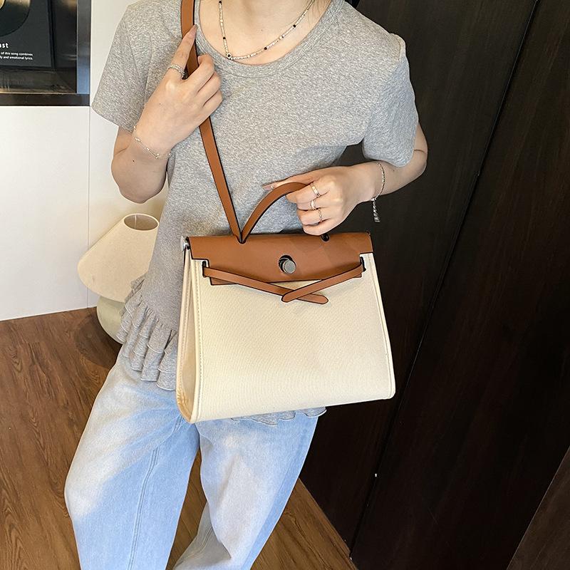 Bag Large Capacity Women's Big Bag 2025 New Shoulder Tote Bag Crossbody Canvas Bag Premium Sense Portable Kelly Bag
