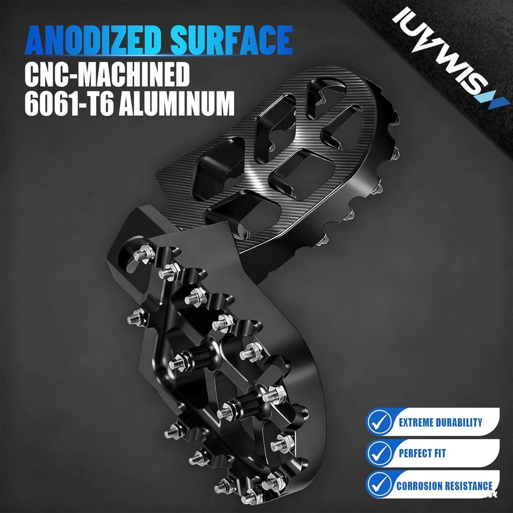 Motorrad Fußrasten Fußrasten Rastpedal MX Stil CNC für Z125 Pro 2016-2024 Schwarz