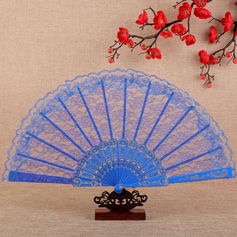 Retro Sexy Lace Fan Summer Dance Performance Pography Po Props Portable Folding Hand Fan Decorative Fan Chinese Dance Fan