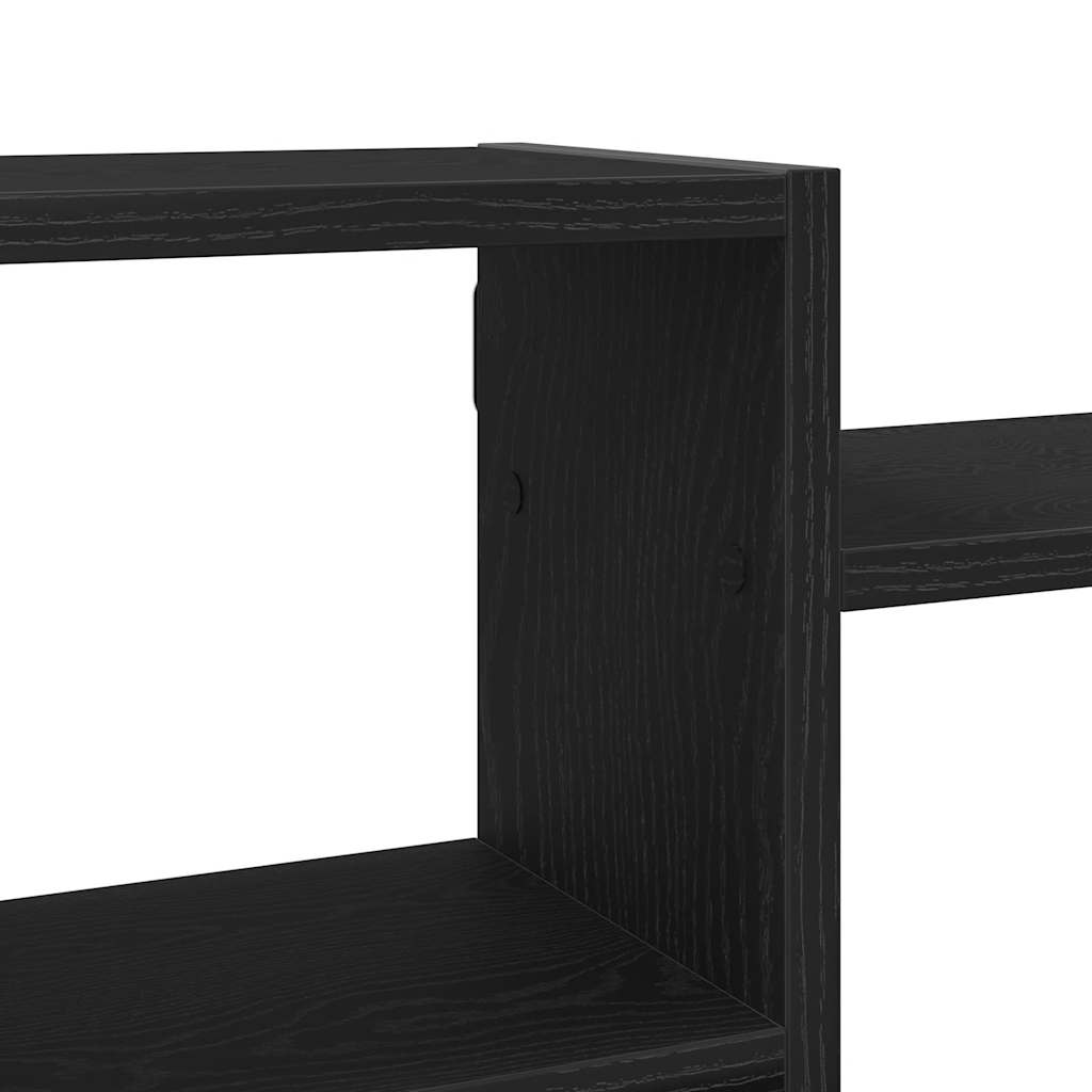 Wall Shelf Black Oak Effect 129 x 18 x 42 cm Wood Based Material