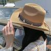 JYL TS DIY Hollow Out Beret  Summer Straw Cap Woven Straw