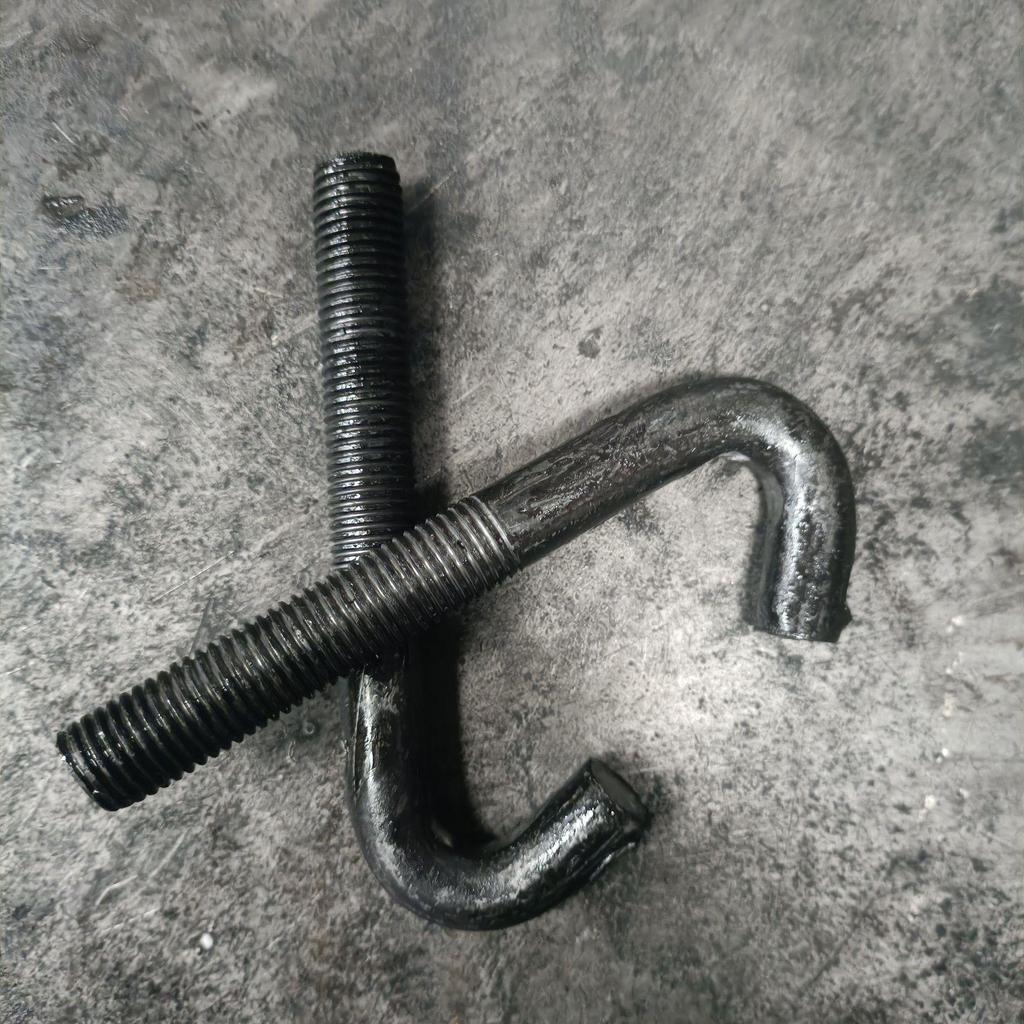 M12-M18 Hook Bolt with Flat Washer & Rubber Bowl for Vibrating Screen Sieve Applications