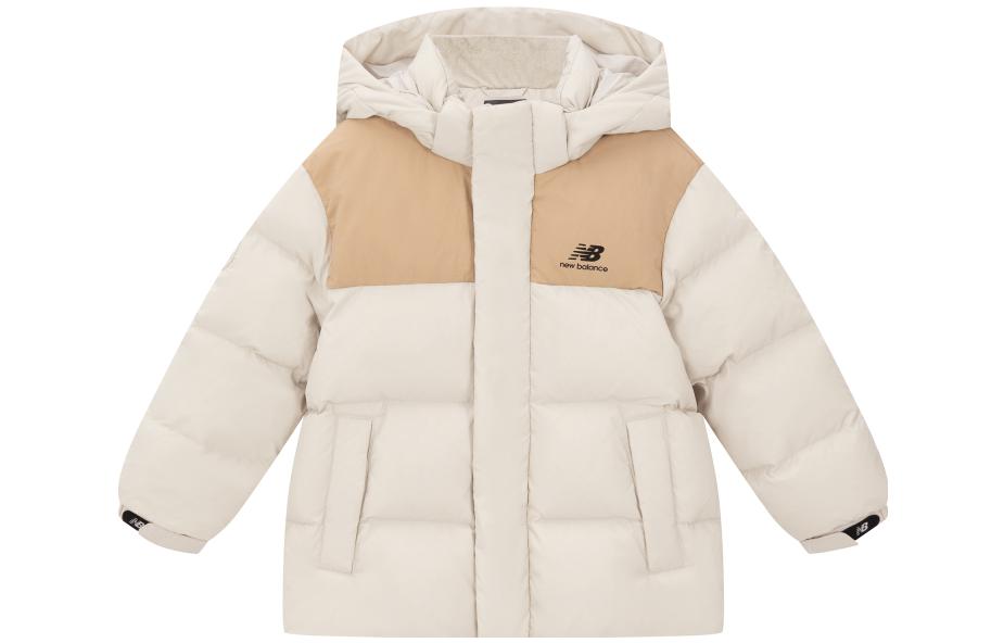 New Balance Kids Down Jackets Hooded Moderate 7PD45013-BEI 110