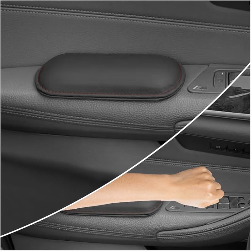 2PCS Car Door Armrest Pads,Soft Leather+Memory Foam Car Knee Pads For Arm Support&Protect Elbow And Knee,Universal Car Elbow Pads Car Accessories