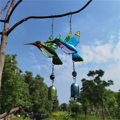 Carillons éoliens pour l'extérieur Vitrail Colibri/Libellule Clochette à vent Ornement suspendu pour Jardin Patio Balcon Cour Décoration de fenêtre Cadeaux pour Femmes Maman