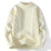 Men's Teen Fleece-Lined Winter Crew Neck Sweater - Warm, Thick, Trendy Knit