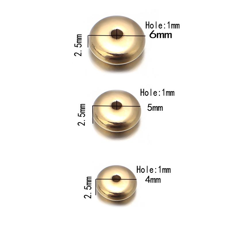 200-400pcs/Lot 4 5 6mm Round Flat Wheel Beads CCB Beads DIY Bracelet Necklace Loose Spacer Beads for Jewelry Making Wholesale