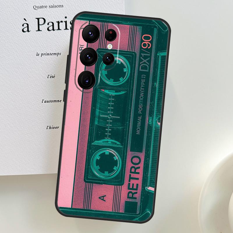 Retro VHS Tape Phone Case For Samsung Galaxy S25 Ultra S9 S10 S20 S21 S22 S23 S24 Plus S24 FE Cover Shell