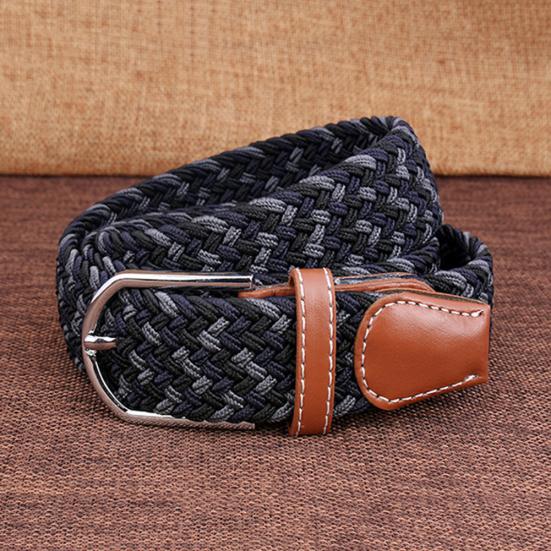 Fashion Woven Braided Fabric Comfort Stretch Casual Dress Belt for Men Women