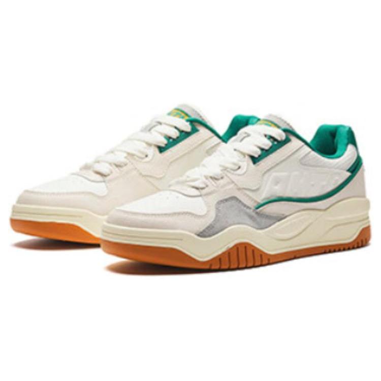 New Anta Slam Anti Slip Wear Resistant Low Top Skateboard Shoes Men's White Gray Green 112348060-1
