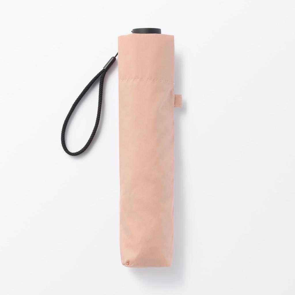 MUJI Lightweight Folding Umbrella for Sun and Unisex Light 50cm Rain, Adult, DEA03A5S, Pink,