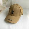 Spring and Autumn Hat Women's Embroidered Letters Hard Top Breaked Baseball Hat Men's Casual Versatile Face Covering Coffee Cang Camel Baseball Hat