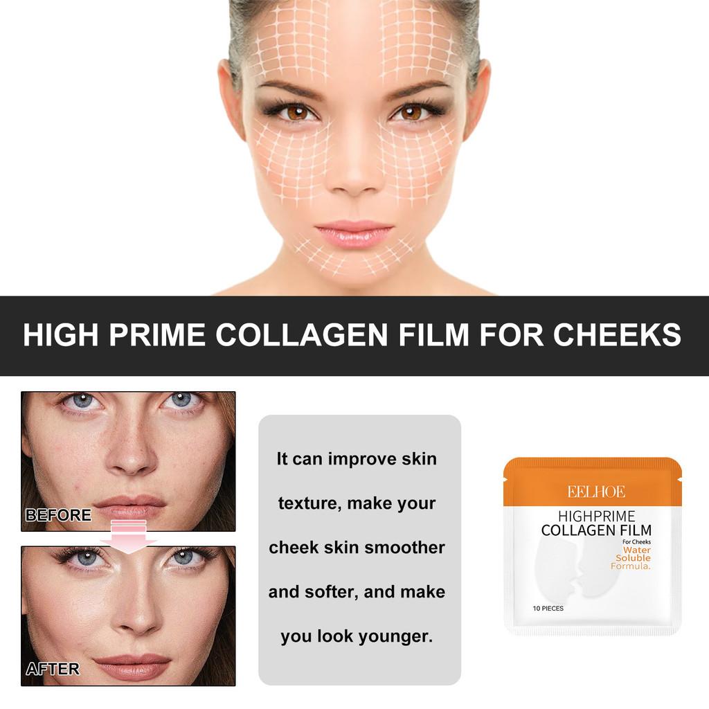 Eelhoe Collagen Water Soluble Face Cheek Patches For Wrinkle Reduction And Hydration