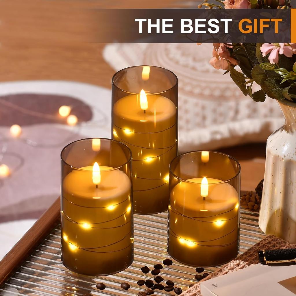 LED Lights for Home Electronic Candle LED Candle Decoration With Remote Control LED Glass Candle for Christmas Wedding Party