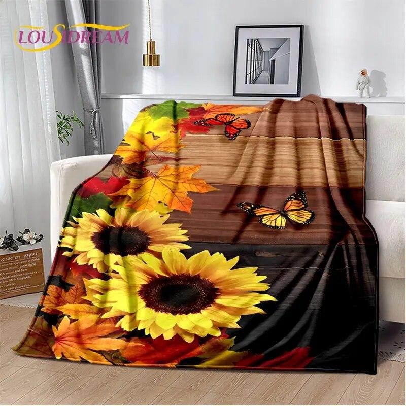 Nordic 3D Daisy Flower Soft Plush Blanket,Flannel Blanket Throw Blanket for Living Room Bedroom Bed Sofa Picnic Cover Bettdecke