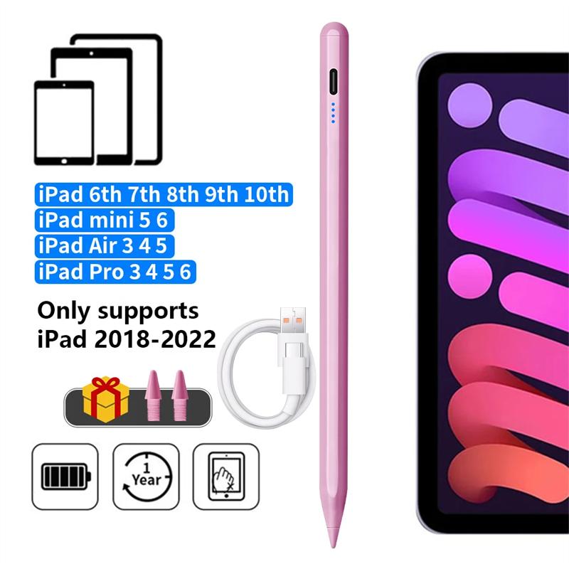 

For Apple Pencil 2 1 Palm Rejection Power Display iPad Accessories iPad 2022 2021 2020 2019 2018 Pro 11 12.9 Air Mini Stylus Pe рожевий