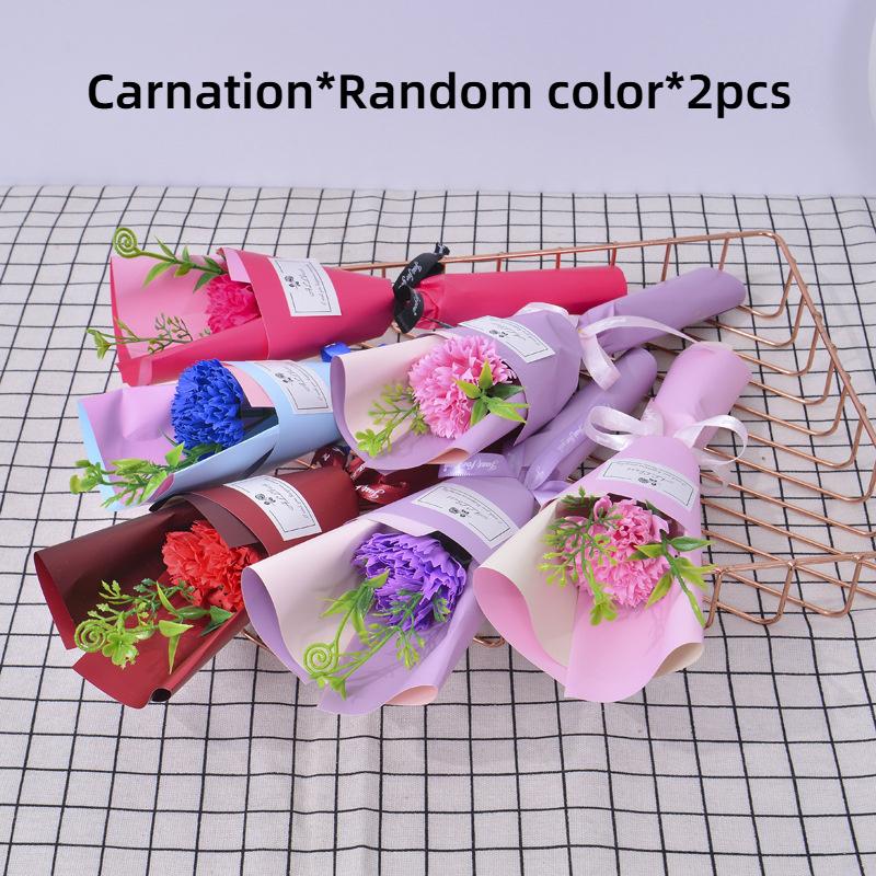 2pcs Handcrafted Rose Bouquet Mini Artificial Rose Bouquet Handcrafted Soap Flower Petals Romantic Mother s Day Gift for Women