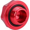 Acouto Automotive Replacement Oil Filler -Aluminium Alloy Oil Filler Cover Engine Fuel for Car (Red)