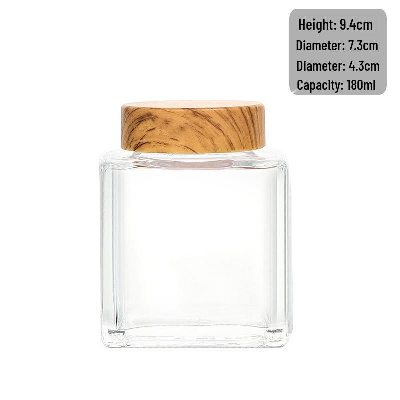 New Wide Mouth Transparent Honey Glass Jar - Thick Square Design for Bird s Nest and Jam