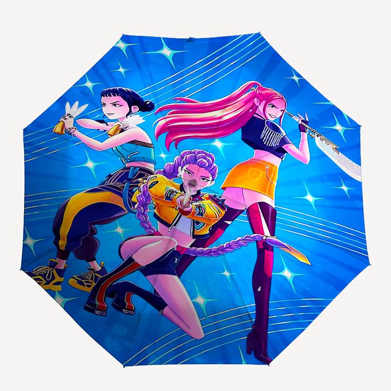 1pc Dynamic Trio: Power and Style Combined Umbrella with Plastic Handle,Suitable for All Seasons Home Travel Outdoor UmbrellaFP013