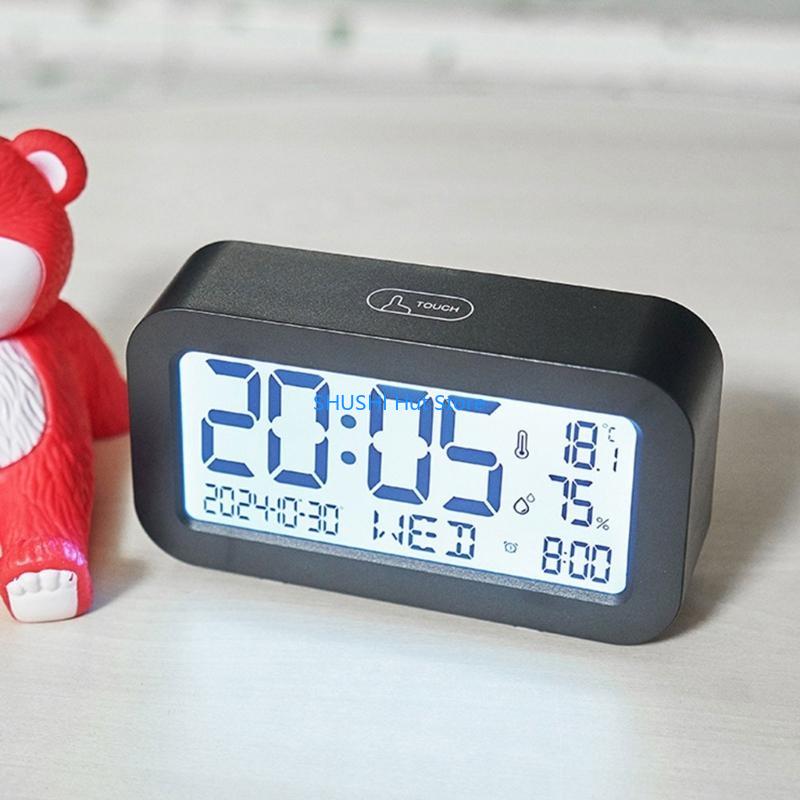 Digital Alarm Clock with Accurate Time Display Bedside Clock with LED Backlights D57B
