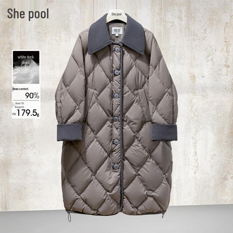 

Женский пуховик средней длины с лацканами Ta Chi, 90% пуха L