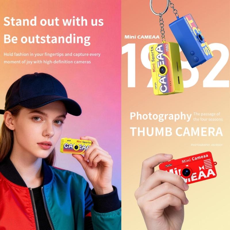 Mini Keychain Thumb Camera Compactly Design For Travel And Outdoor Photography Quality ABS Housing Digital Cameras