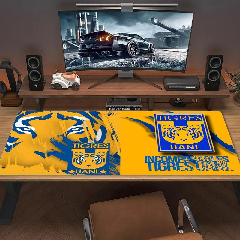 Tigres UANL Logo Color Mouse Pad Large Gaming Table Cushion Non-slip Laptop Tablet Big Mousepad XXL Mat Mini PC Playmat With Lock edge