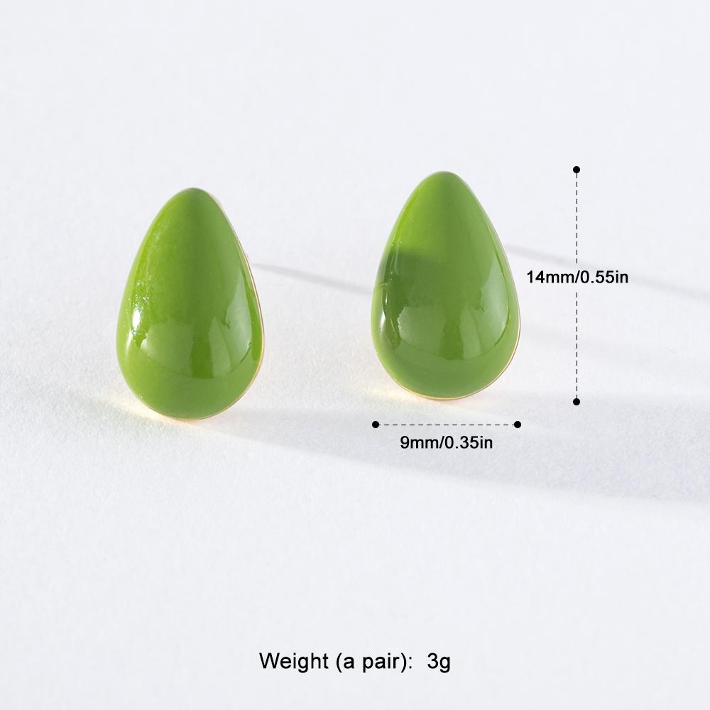 Pinkdudu Fashion 2 Color Melon Seed Stud Earrings Romantic Simple Creative Water Geometric Earring for Women PD1428
