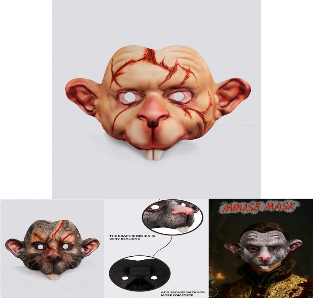 Halloween Mouse Mask Eva Cosplay Costume Prop For Party And Cosplay Events