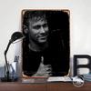 Neymar Black and White Portrait Printed Poster Customized Wall Art Retro Vintage Metal Tin Signs for Home Room Decoration Cozy