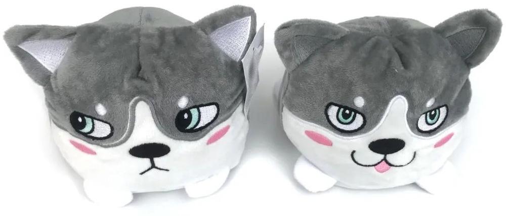 Maskotka Piesek Husky Dwustronny Zmienia Minkę Pies Flipek Pluszak 2 W 1