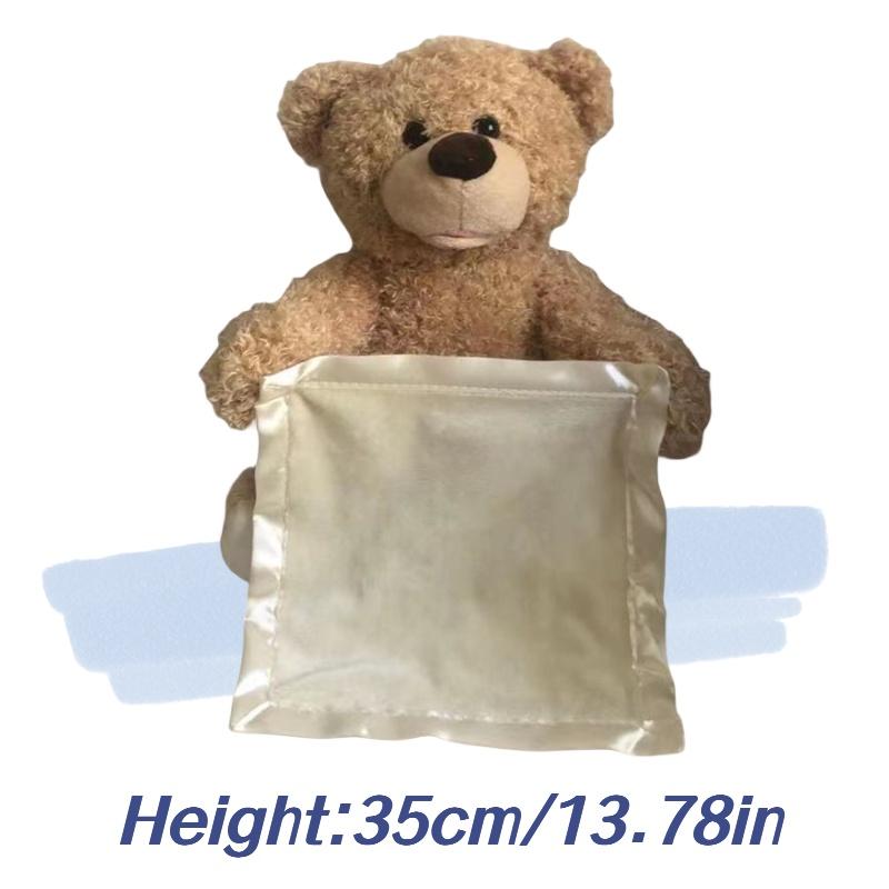 

Cute Talking Teddy Bear Plush Toy 35cm Height Rechargeable Shy Face Battery Operated