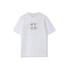 Li Ning Logo Print Ronde Hals Korte Mouw T-shirt Heren Tops Wit AHSR851-1