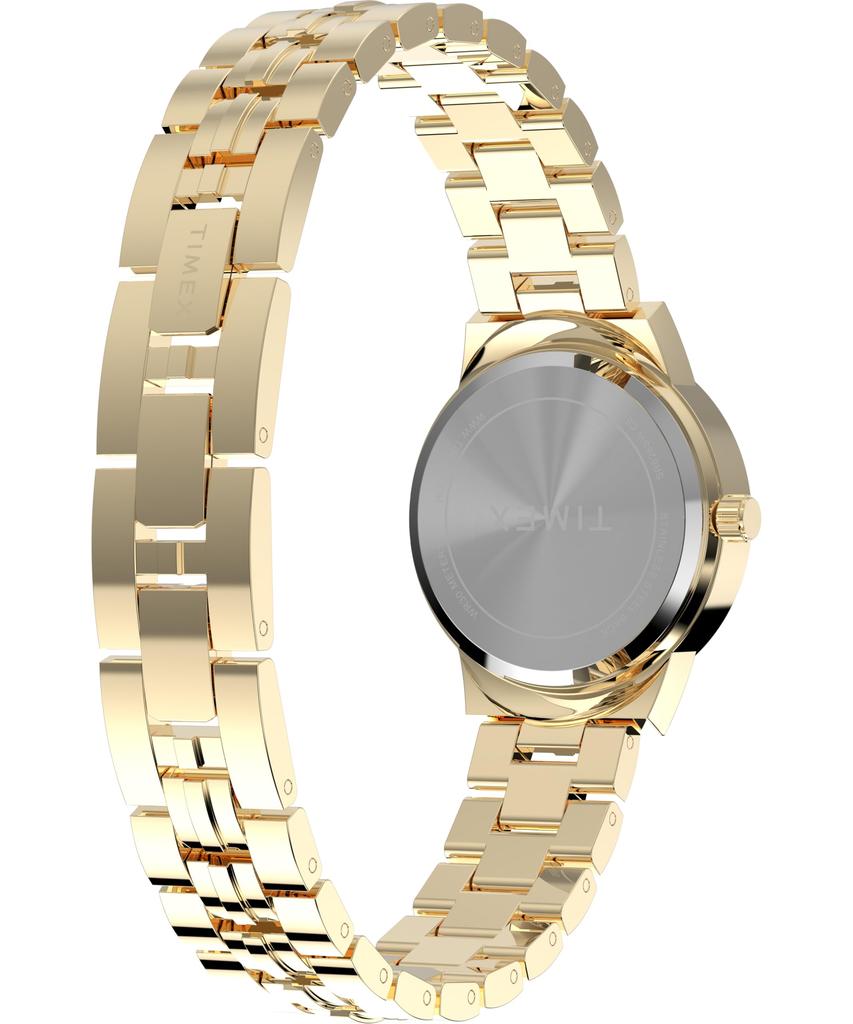TIMEX Main Street TW2Y38600 women's watch, quartz, 3 ATM water resistant, mineral glass, gold dial