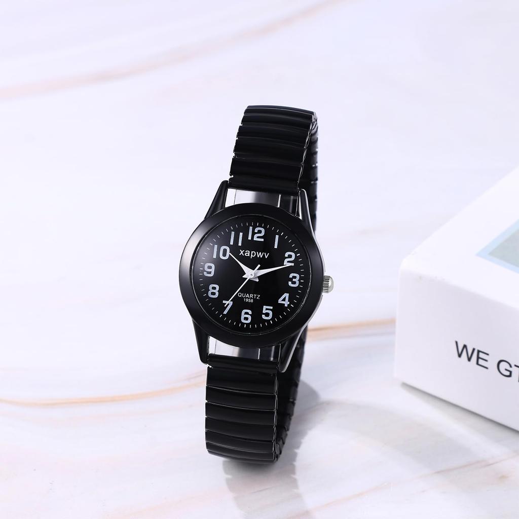 Stainless Steel Bracelet Watch with Waterproof Simple and Stylish Analog One Size Fits Black Quartz Movement Perfect Gift for or Your Boyfriend