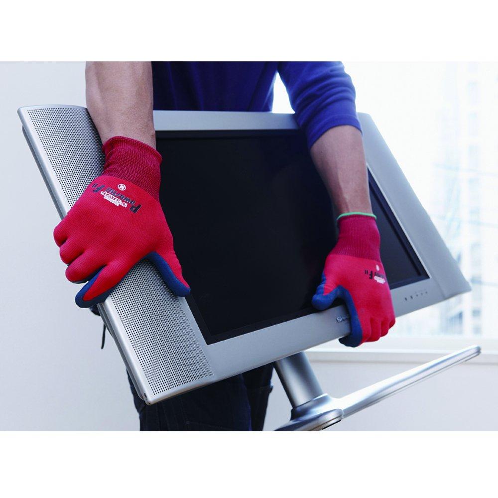 Dunlop Home Products DigiHand Powerful Fit Work Size 10 Approximately Long Gloves, L, Red, Pairs, 26.5cm