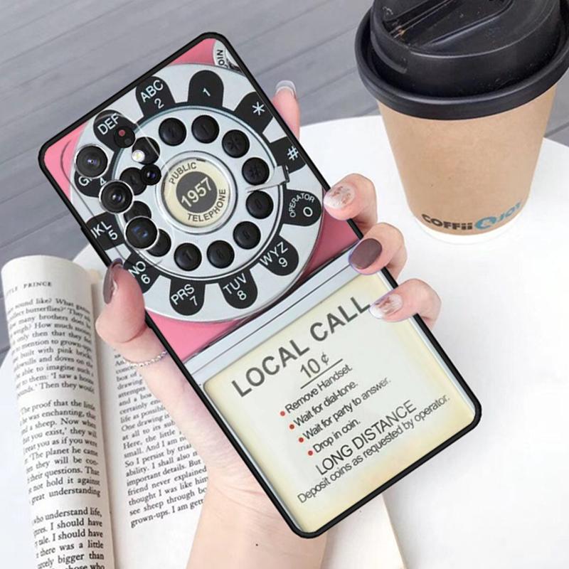 Retro Telephone Rotary Dial Phone Case Cover For Samsung Galaxy S24 S25 Ultra S21 S22 Ultra S10E Note 10 Plus Note 20 FE S23