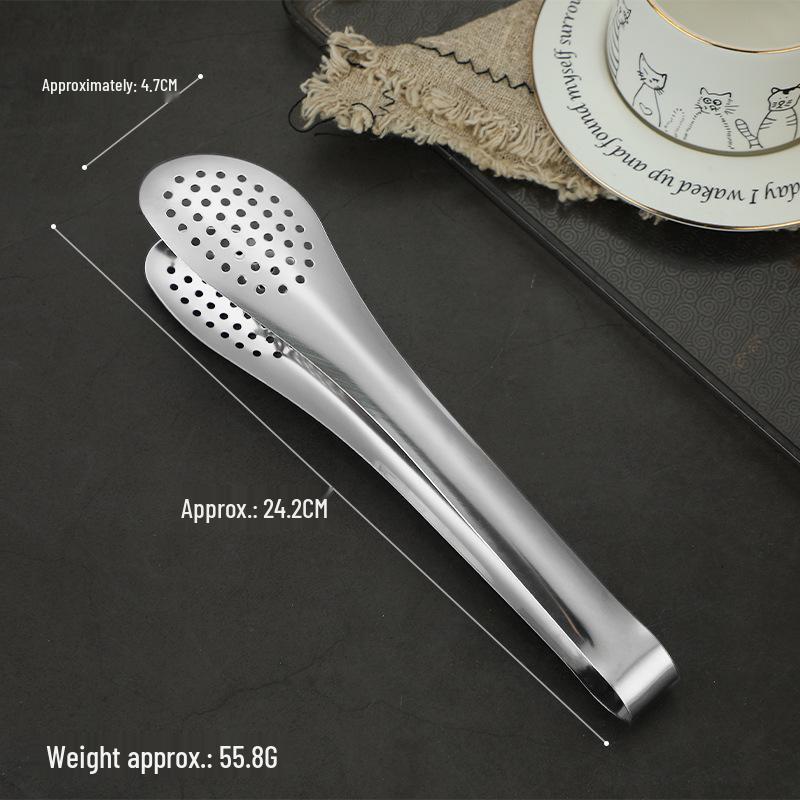 304 Stainless Steel Multi-Functional Mesh Tongs for Baking, BBQ, & Cold Dishes