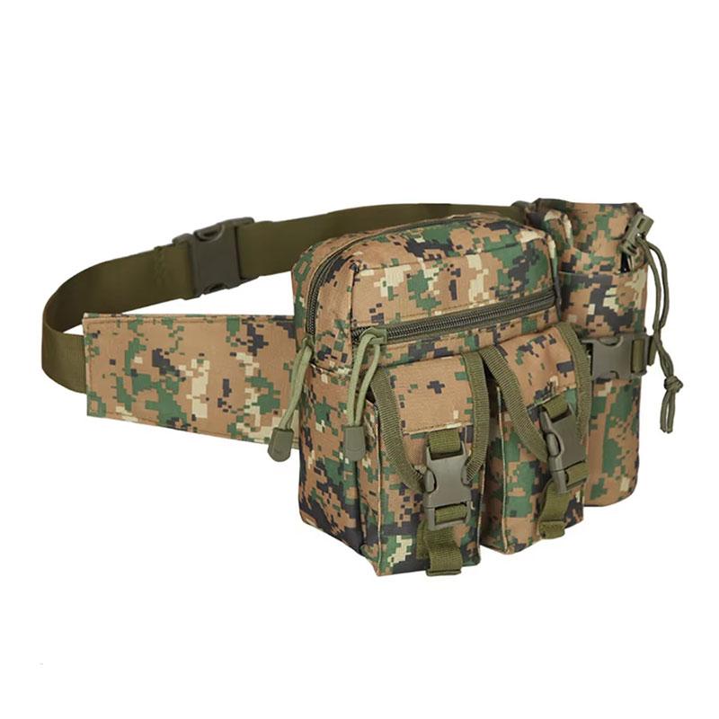 Tactical Men Waist Pack Nylon Hiking Water Bottle Phone Pouch Outdoor Sports Hunting Climbing Camping Belt Bag