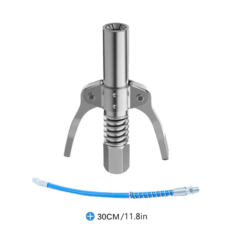 NPTI/8 10000PSI Grease Coupler Heavy-Duty Quick Release Oil Grease Gun Coupler Two Press Easy To Push Grease Gun Oil Pump