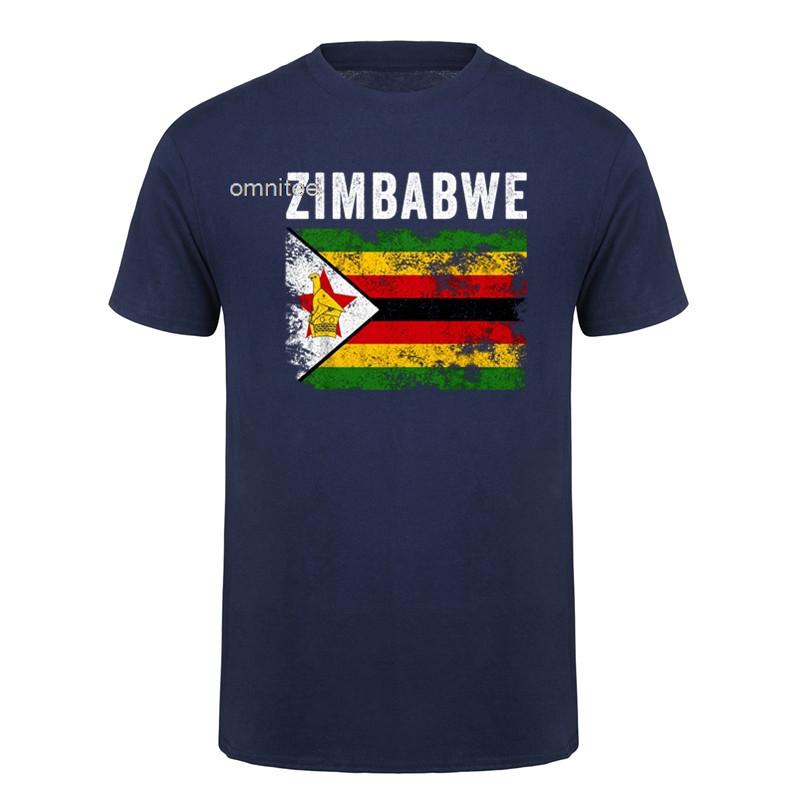 ITS IN MY DNA Simbabwe T-Shirts Grafik Baumwolle Streetwear Kurzarm Geburtstag Simbabwische Flagge Afrika Geschenk T-Shirt Unisex HJ046
