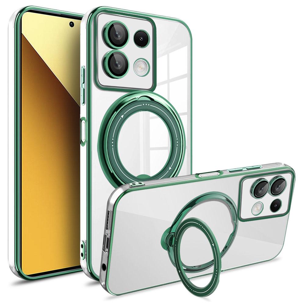 For Xiaomi Poco X6 5G/Redmi Note 13 Pro 5G Case Kickstand PC+TPU Magnetic Phone Cover